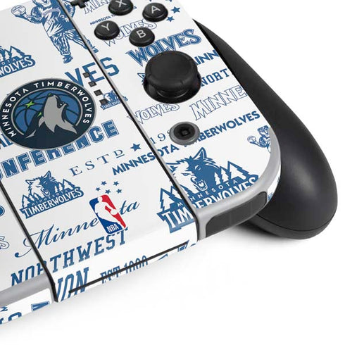 NBA Minnesota Timberwolves Historic Blast Nintendo Switch OLED (2021) Skin